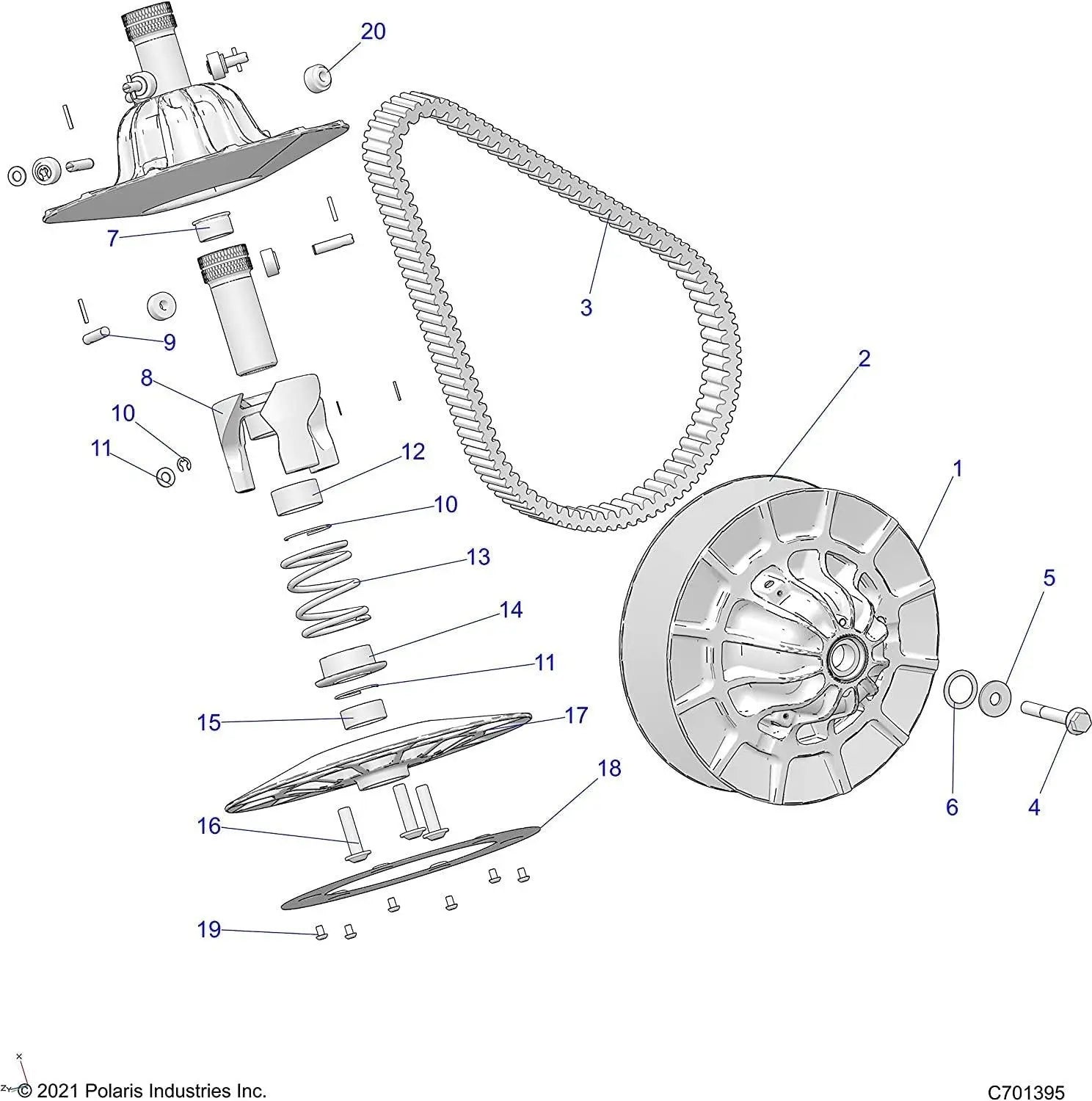 Polaris ORV Drive Belt 3211186 Polaris