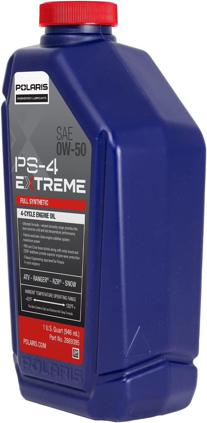 Polaris Automotive Parts and Accessories Polaris PS-4 Extreme Full Synthetic Oil 0w/50 - 1 Quart 2889395 00194722717909 Jorgensen Powersports