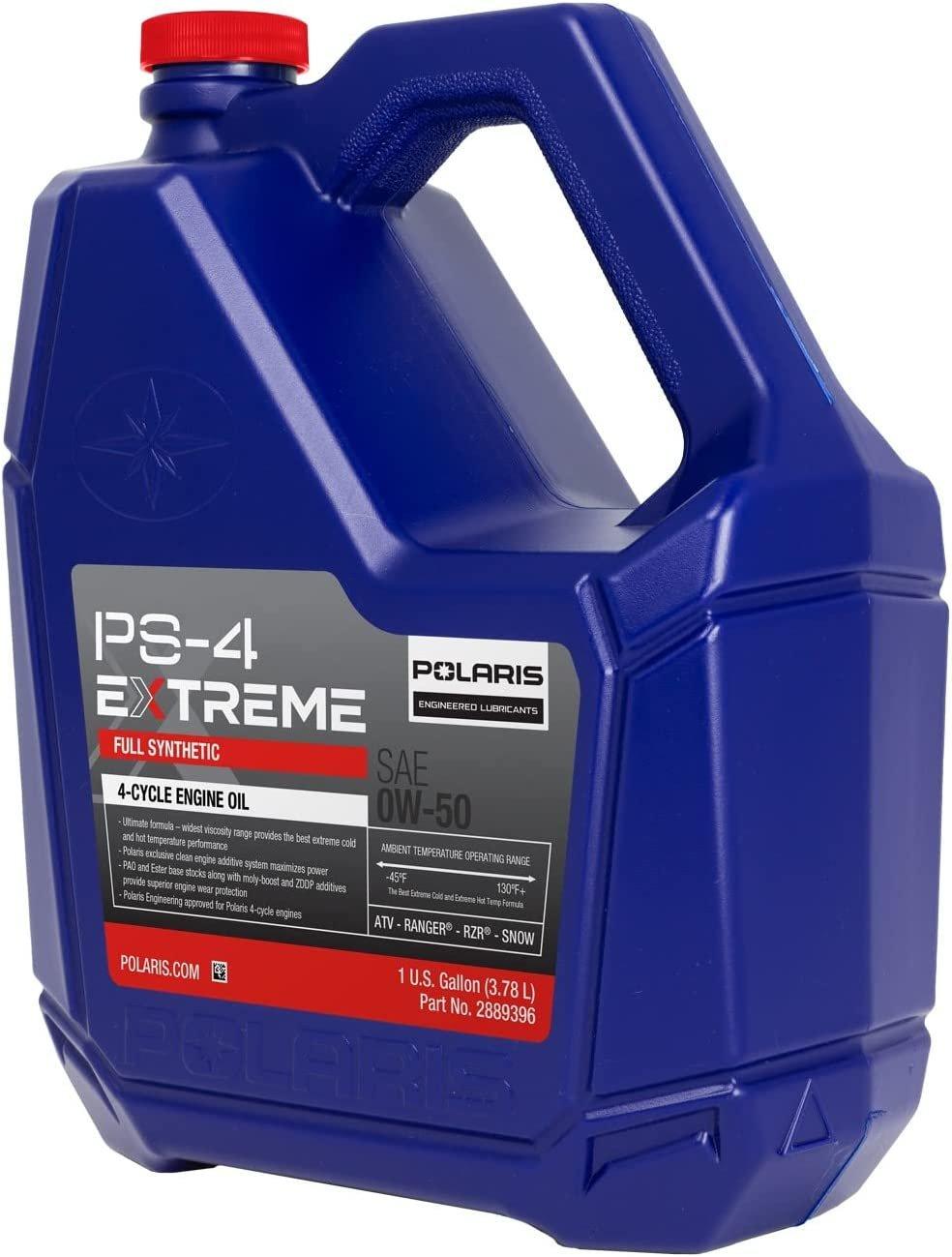 Polaris Automotive Parts and Accessories Polaris PS-4 Full Synthetic Engine Oil 0w/50 - 1 Gallon 2889396 00194722717961 Jorgensen Powersports