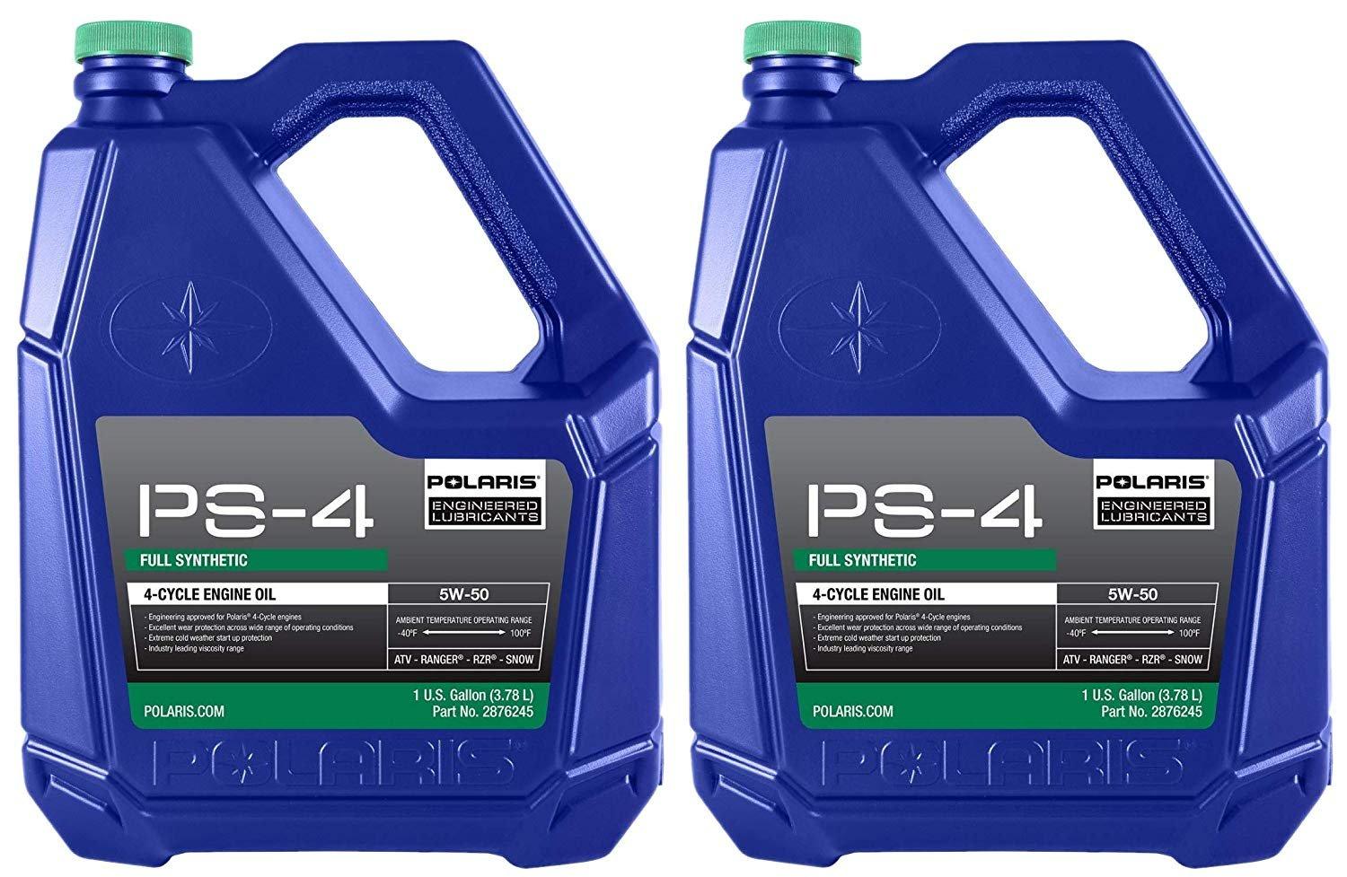 Polaris Automotive Parts and Accessories Polaris PS-4 Full Synthetic Oil 5w/50 2-Pack 2876245 X2 Jorgensen Powersports