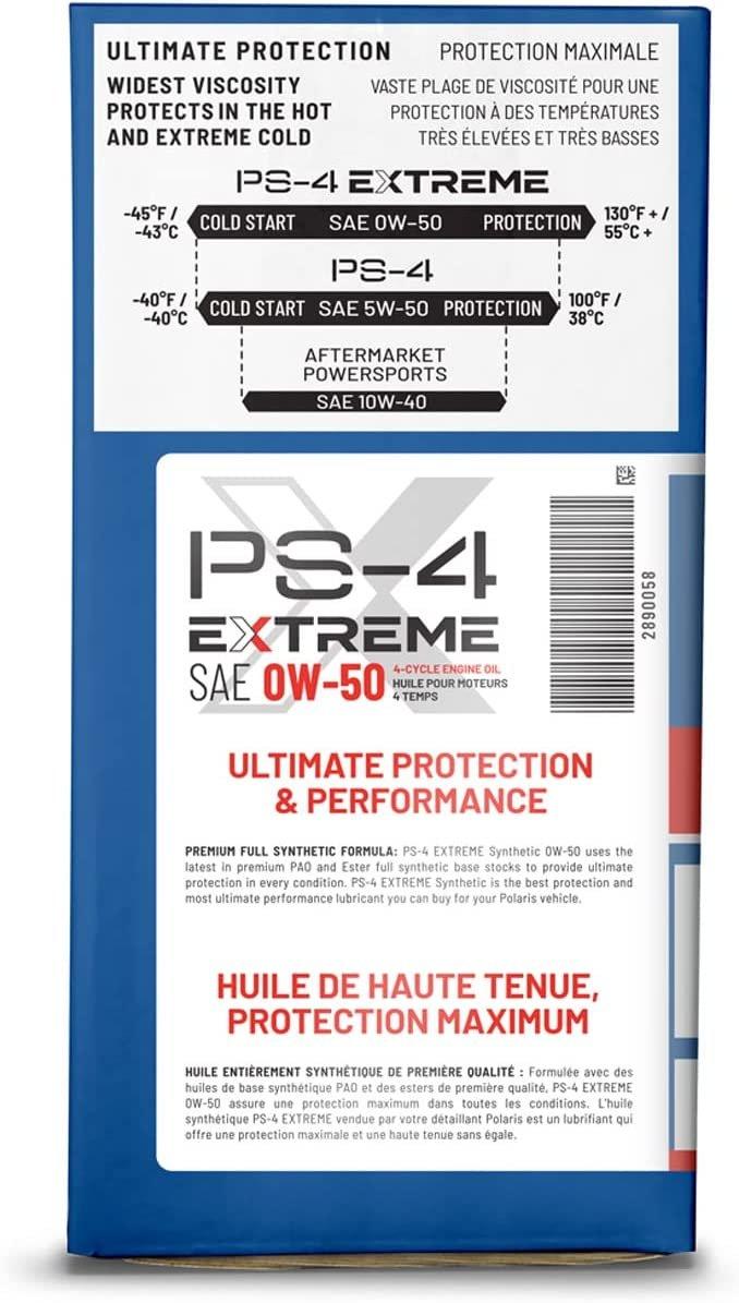 Polaris Automotive Parts and Accessories Polaris PS-4 Full Synthetic Oil Change Kit 0w/50 2890058 00194722041288 Jorgensen Powersports
