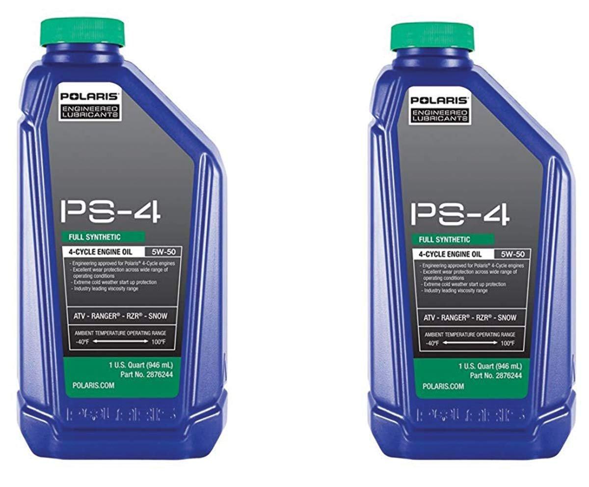 Polaris Automotive Parts and Accessories Polaris PS4 Synthetic Oil - 1 Quart 2-Pack 2876244 X2 Jorgensen Powersports