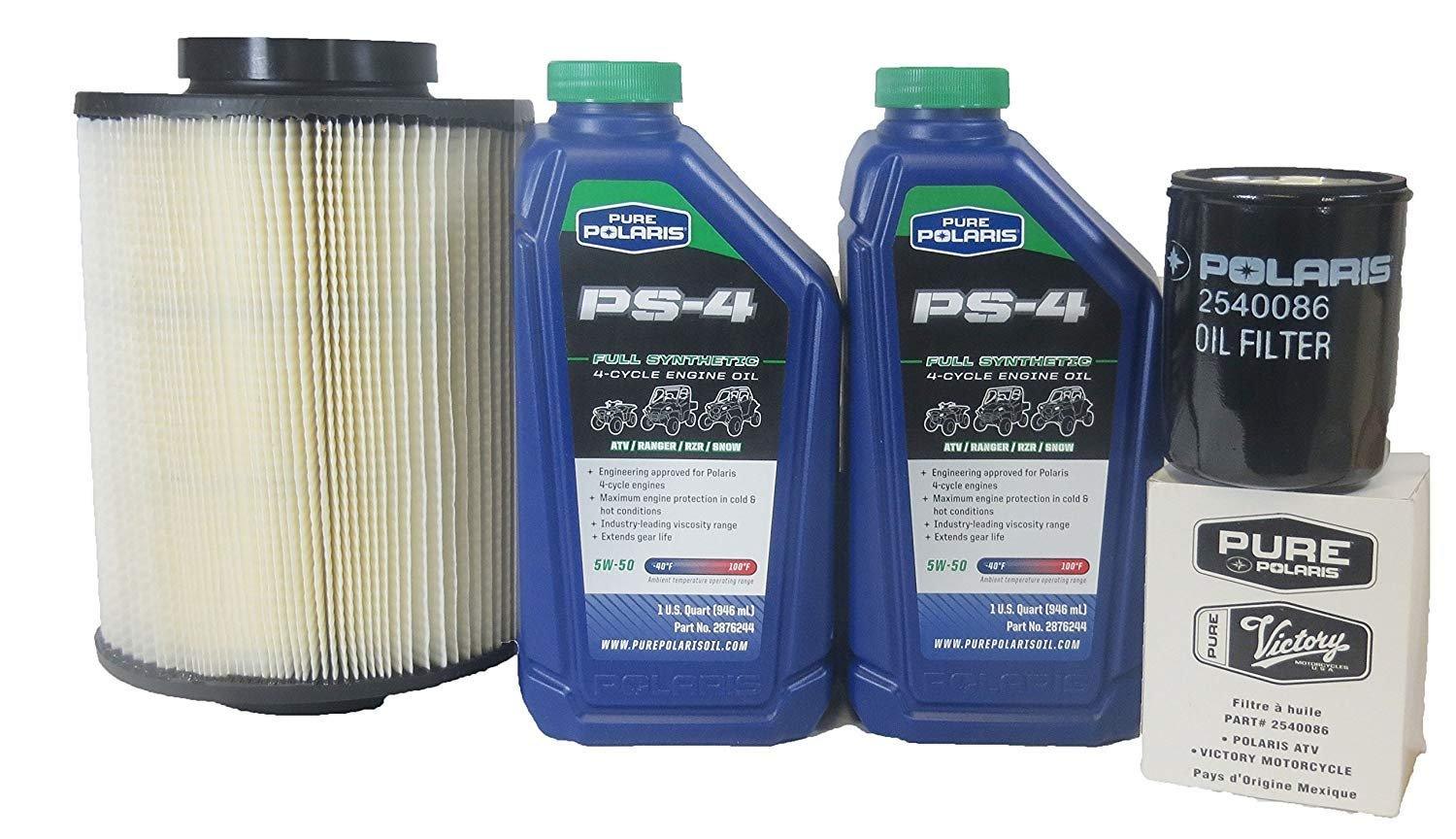 Polaris Automotive Parts and Accessories Polaris Snowmobile Oil Change Kit with Air Filter PolMaint-1240482 Jorgensen Powersports