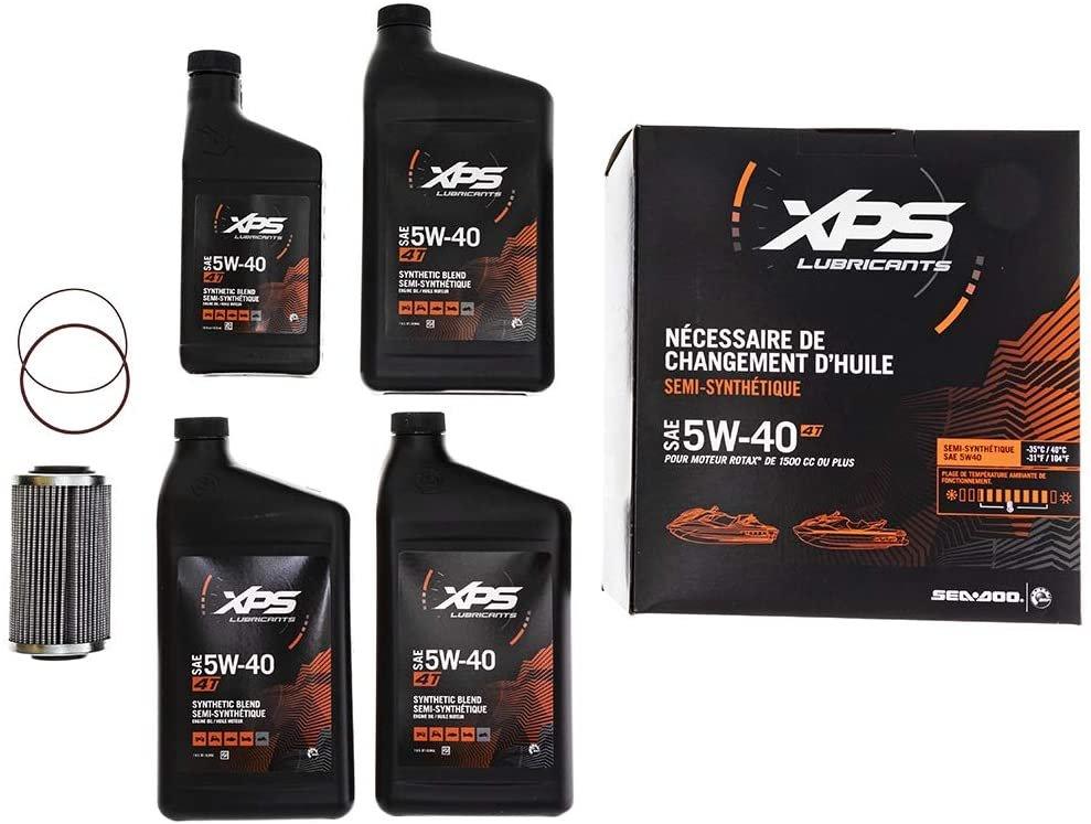 Sea-Doo Automotive Parts and Accessories Sea-Doo 4T 5w/40 Synthetic Blend Oil Change Kit 779251 Jorgensen Powersports