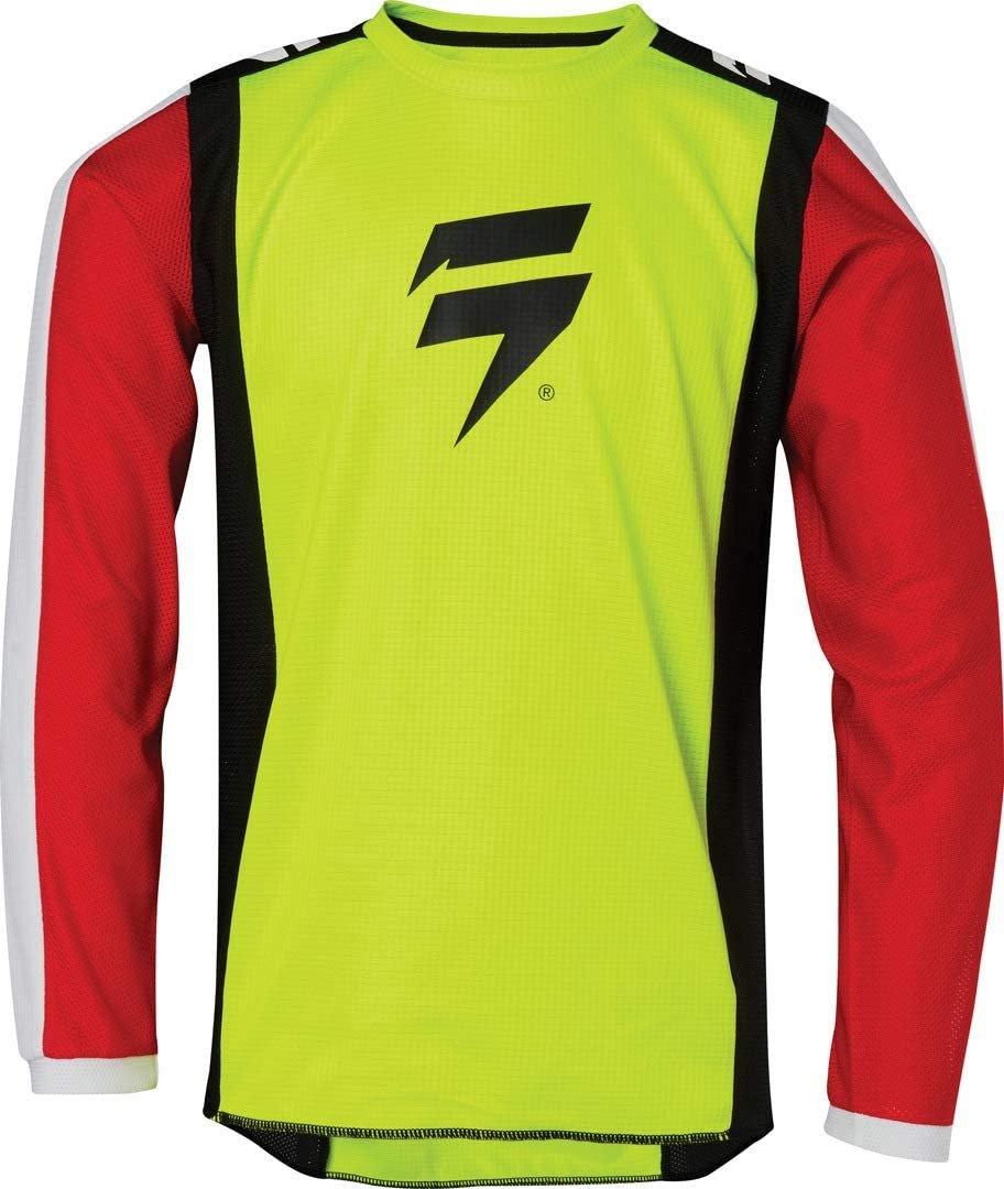 SHIFT Apparel Hi-Vis/Red / Youth X-Large Shift White Label Race Jersey 2 Youth 24166-130-XL Jorgensen Powersports