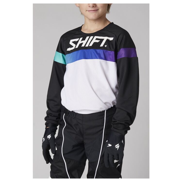Shift Apparel Youth Large / Ultra Shift White Label Jersey 26385-476-YL Jorgensen Powersports