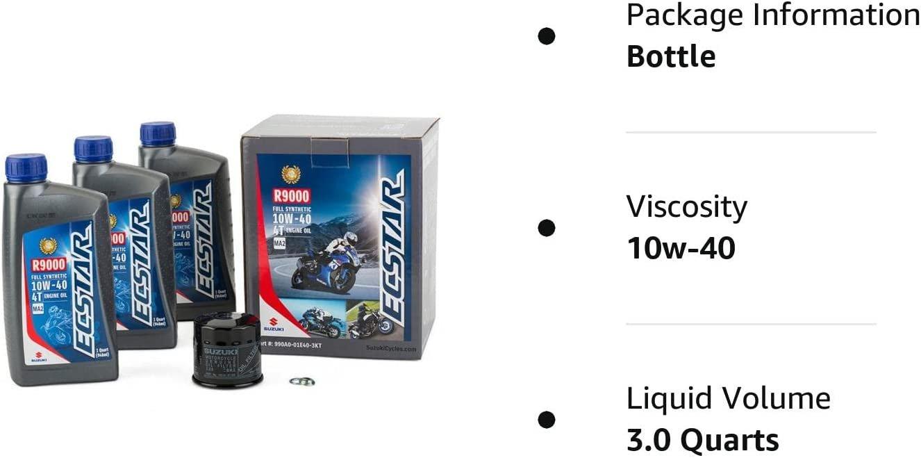 Suzuki Automotive Parts and Accessories Suzuki Full Synthetic Oil Change Kit - 3 Quarts 990A0-01E40-3KT M 680201683792 Jorgensen Powersports