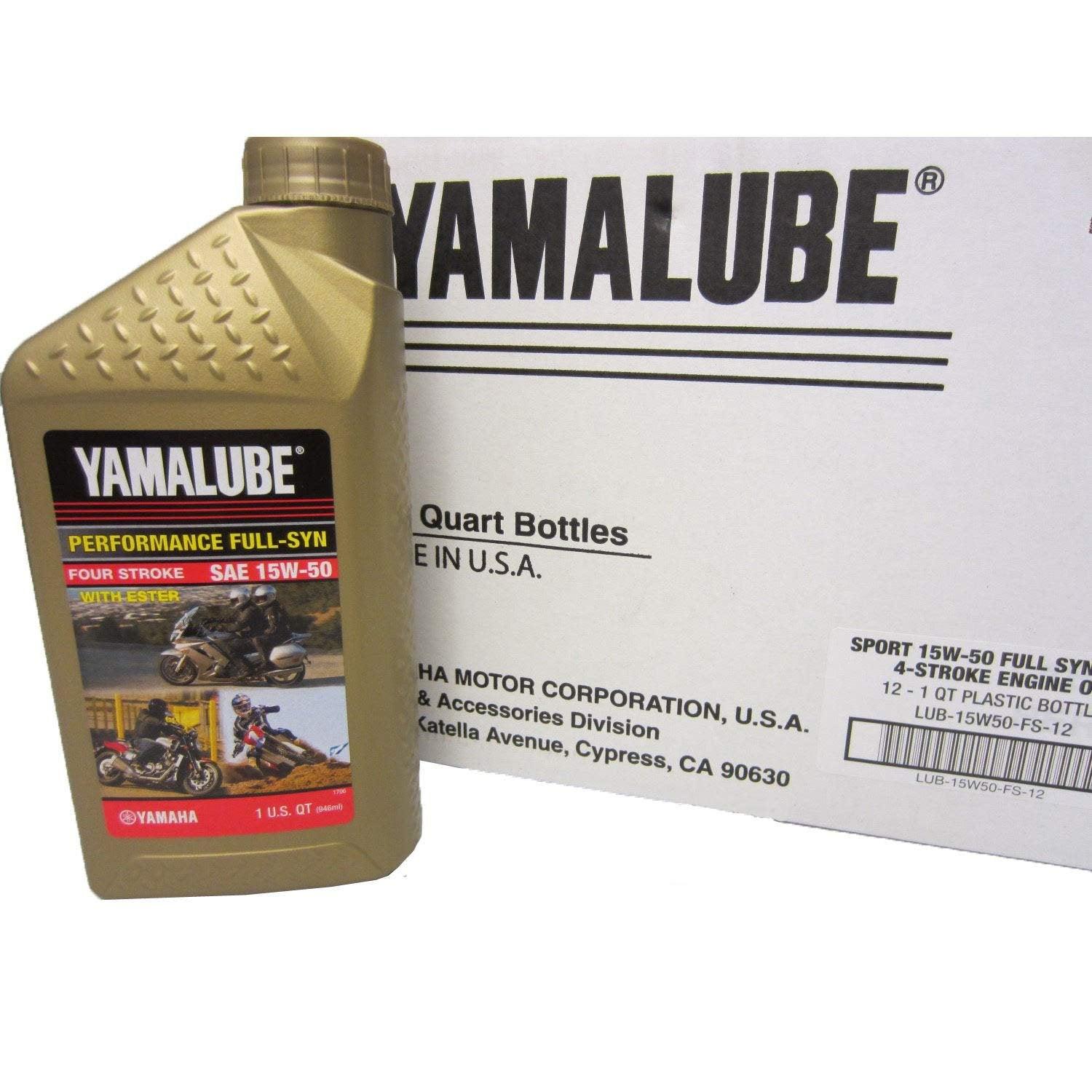 Yamaha Automotive Parts and Accessories Yamaha Full Synthetic Oil 15w/50 - 1 Quart LUB-15W50-FS-12 Jorgensen Powersports