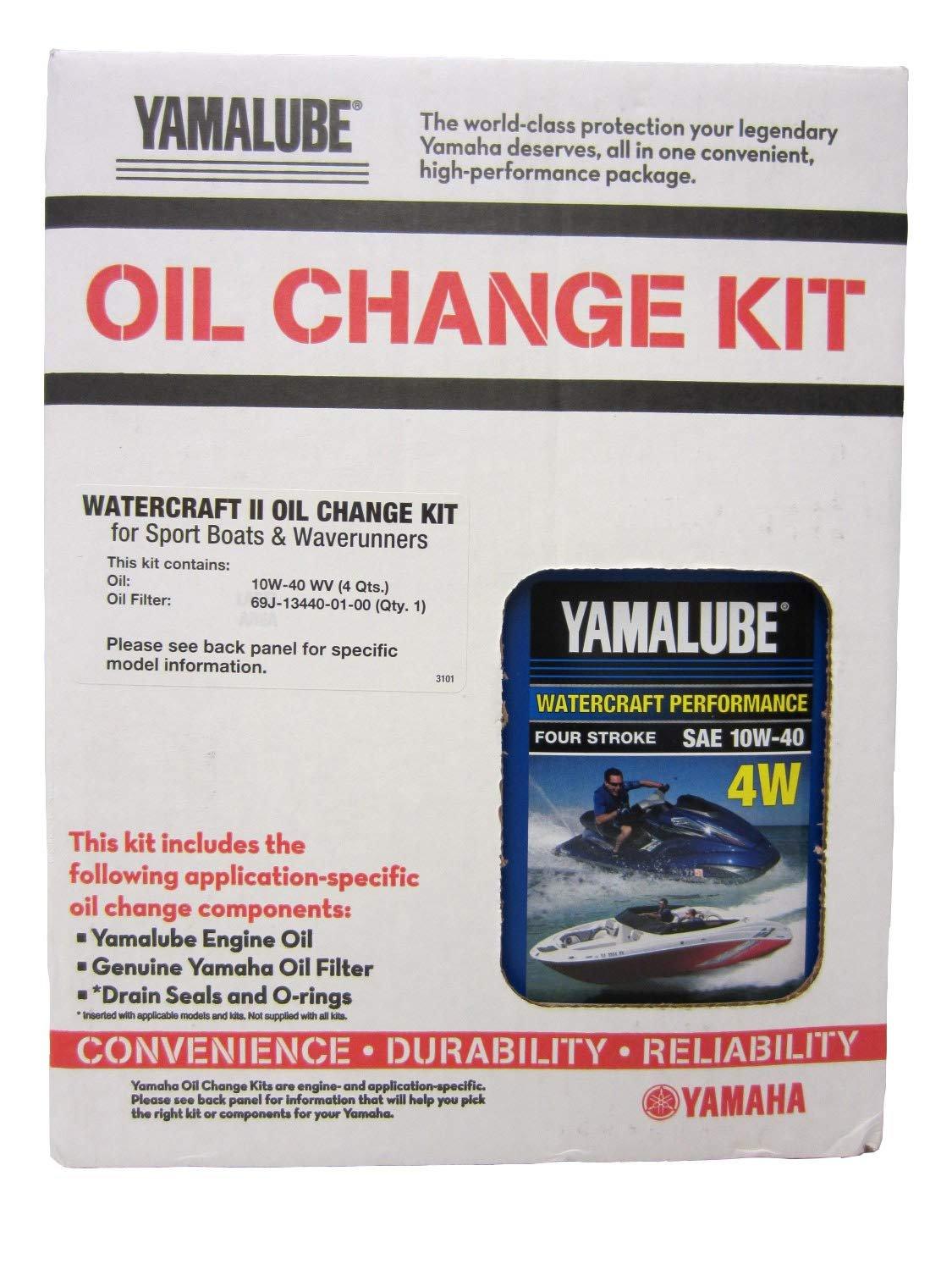 Yamaha Automotive Parts and Accessories Yamaha Watercraft Oil Change Kit 10w/40 - 4 Quarts LUB-WTRCG-KT-10 780848336867 Jorgensen Powersports
