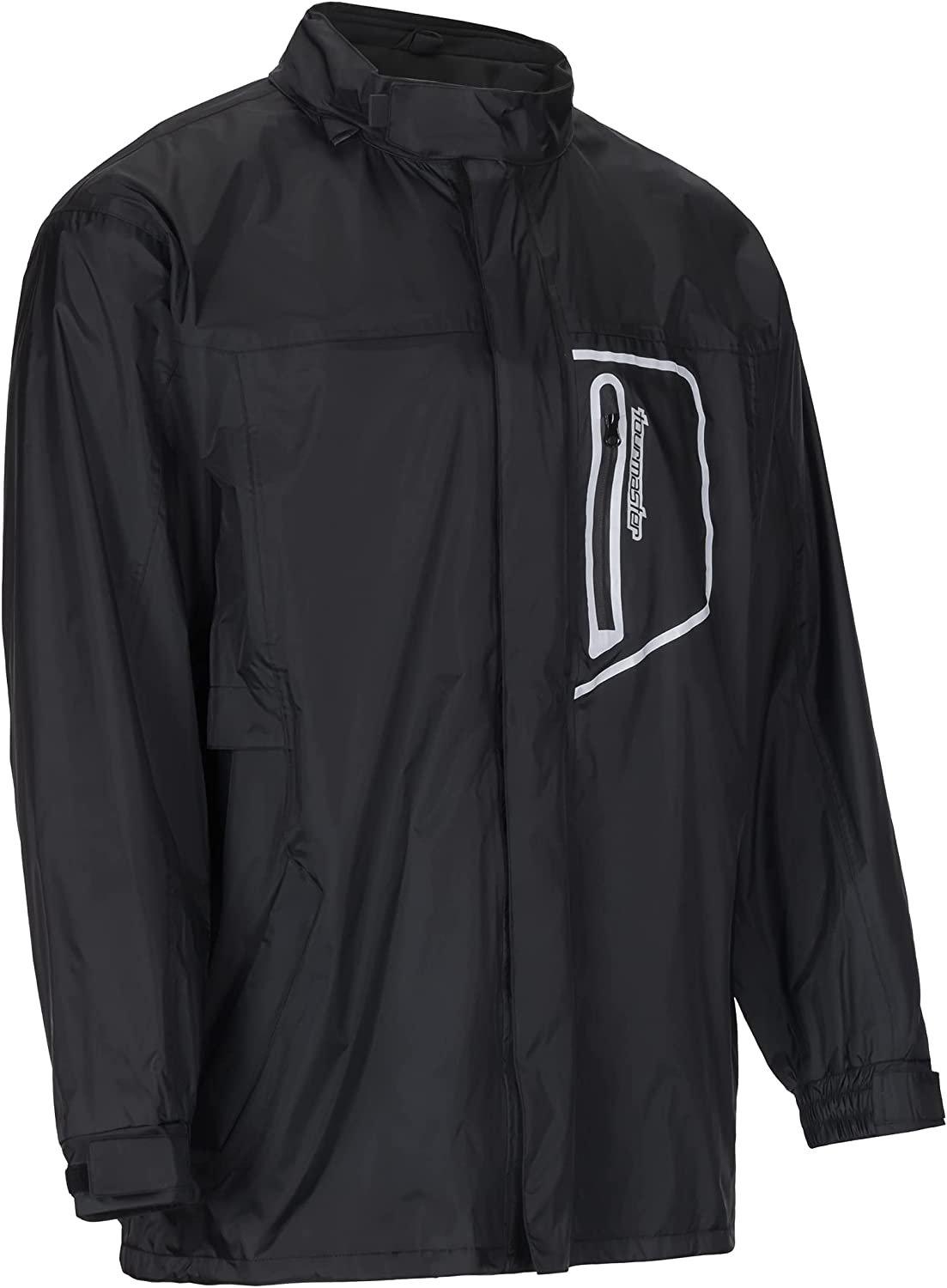 Tour Master Apparel Black / 3X-Large Tour Master Defender Rain Jacket 8790-0305-09 097261274325 Jorgensen Powersports